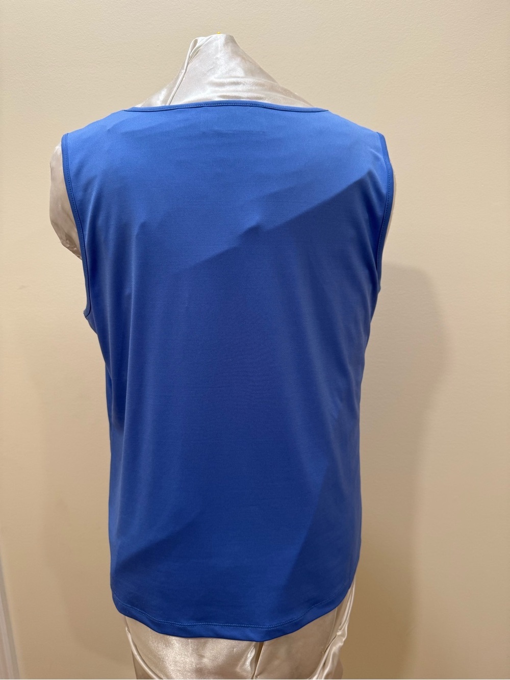 Bob Mackie Wearable Art Blue Open-Front Cardigan with Striped Inner Tank (small) - Picture 5 of 6